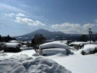 計画中の敷地から見る雪景色　信濃町