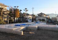 基礎工事「格子戸のコートハウス」松本市