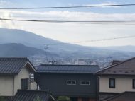 外部足場が取れました「らせんが繋ぐ４層の家」松本市