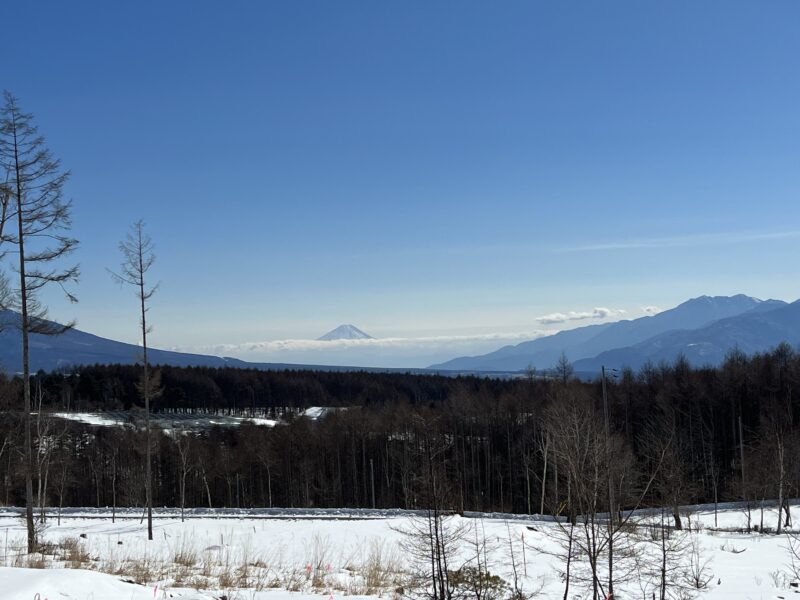 別荘を計画する敷地から富士山が見えた