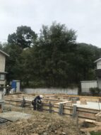 基礎工事進行中「外リビングの家」松本市