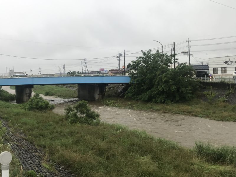 事務所の近くを流れる田川  2020.7.8