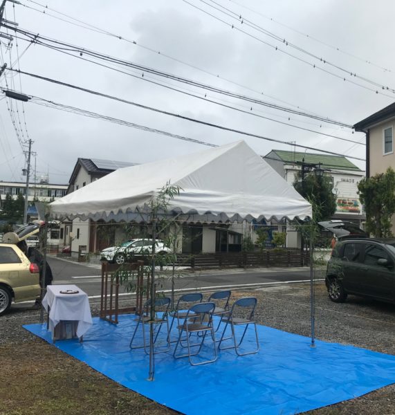 地鎮祭　通り土間の家　松本市