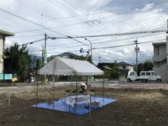 地鎮祭「対角にひらく家」松本市