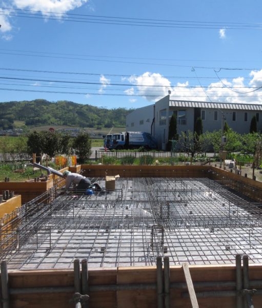 基礎の配筋検査 安曇野市