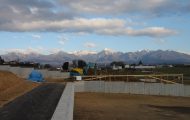 基礎の土工事開始「八ヶ岳連峰を望む家」茅野市