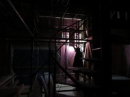 階段用照明の効果を確認しました「並ぶ方形の家」軽井沢町