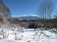 雪融けを待って着工します「八ヶ岳を一望する家」富士見町