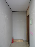 外壁左官塗りの下地工事「ふたつの箱の家」松本市
