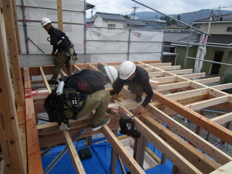 平屋部分の屋根構造