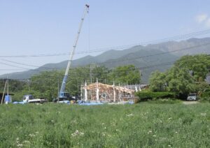 上棟　伊那市の住宅「伊那谷の平屋」