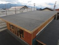 屋根の防水工事「ひなたぼっこの家」山形村