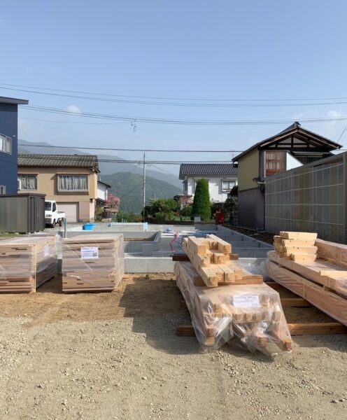 基礎工事完了　松本市のコートハウス