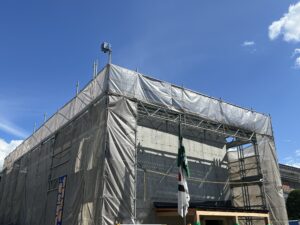 現場の定例打合せ　松本市のRC住宅「内にひらく家」
