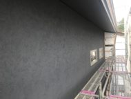 外壁の仕上げ工事が終了「らせんが繋ぐ４層の家」松本市