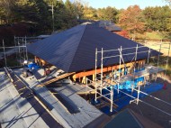 屋根の防水と板金工事「並ぶ方形の家」軽井沢町
