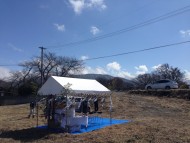 地鎮祭 松本市の住宅「川辺のコートハウス」