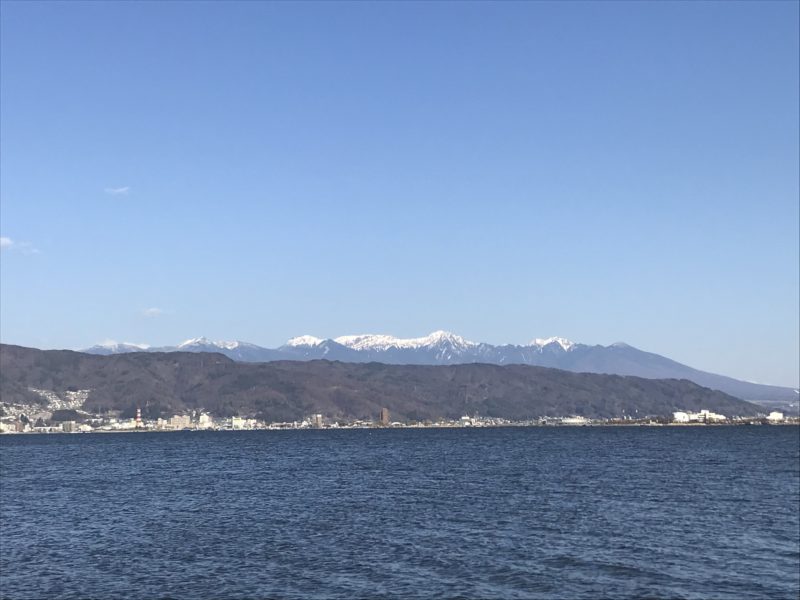 諏訪湖と八ヶ岳　2020.4.5