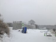 今日の現場は雪でした「見晴らす家」茅野市蓼科高原