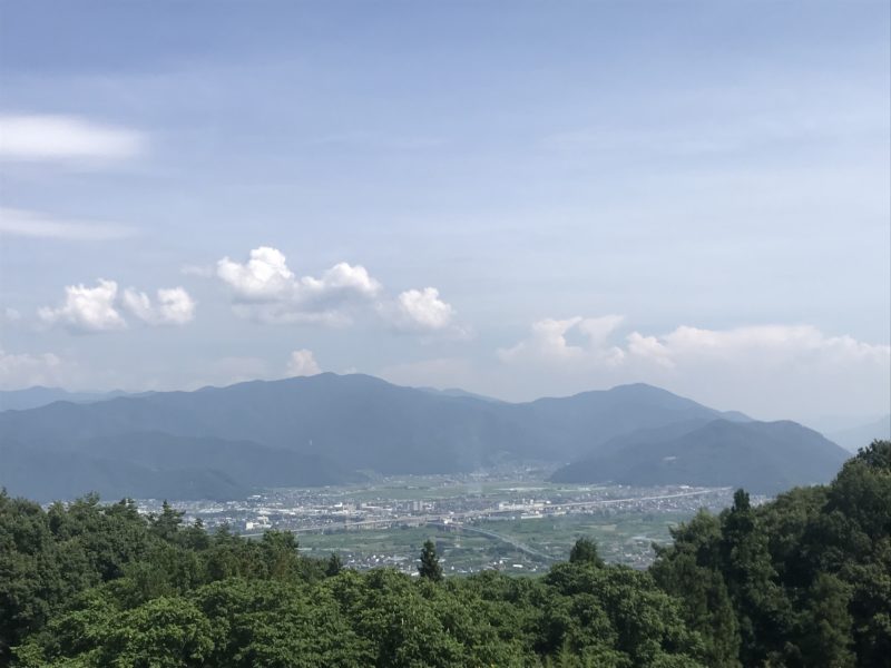 長野市の敷地から見える景色