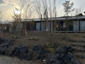 造園工事進行中　高森町の別荘